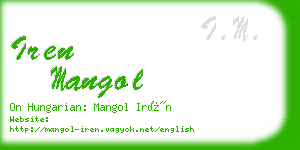 iren mangol business card